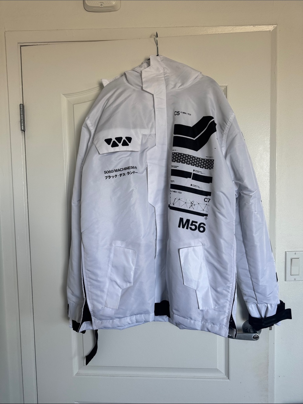5060/Machine 56 White Cyberpunk Jacket XXL **See notes for condition* - Picture 2 of 10